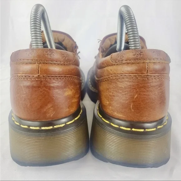 Vintage Dr. Martens Mens 7 Womens 8 Leather Wedge Heel
Loafers Shoes Brown 3B43 - Picture 5 of 9